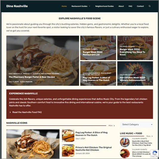 Nashville Restaurant Guide Website by NeoChromatic