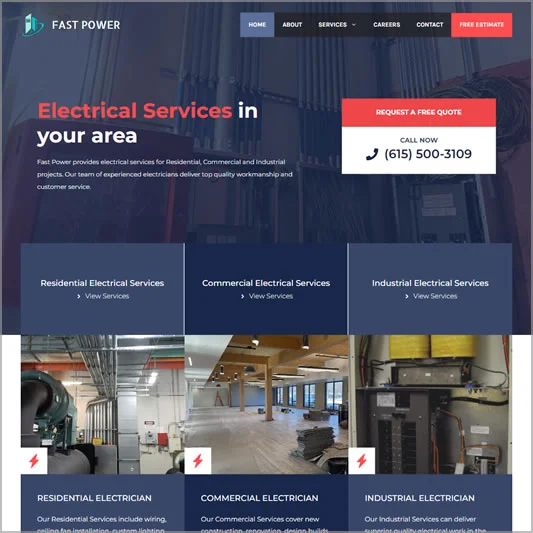 Electrical Service Website by NeoChromatic